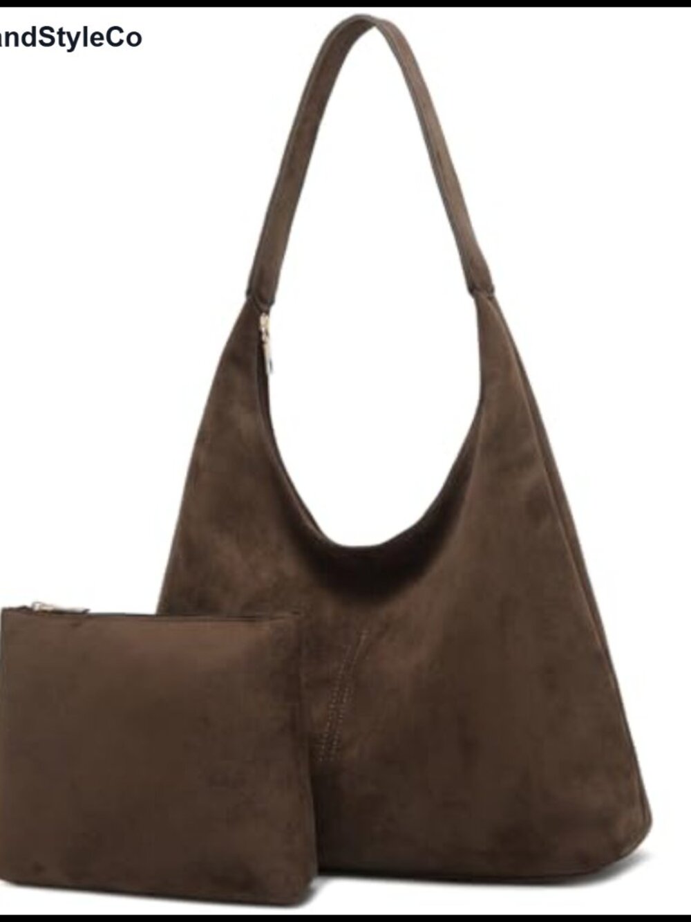 Slouchy Suede Hobo Bag for Women Faux Suede Shoulder Tote Purse Work Travel